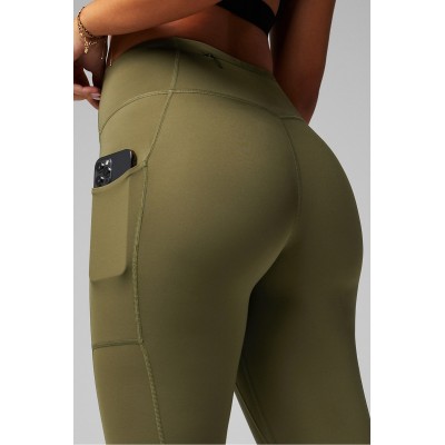 High quality performance pocket leggings compressive no front seam butt lifting yoga leggings