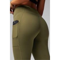 High quality performance pocket leggings compressive no front seam butt lifting yoga leggings