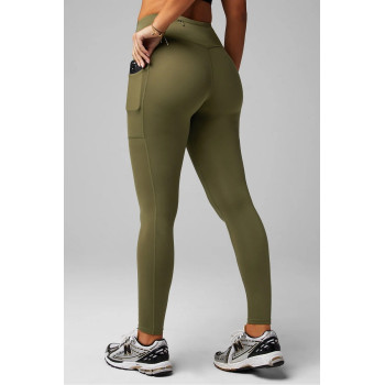 High quality performance pocket leggings compressive no front seam butt lifting yoga leggings