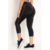 High waist moisture-wicking fitness tights color block yoga capris