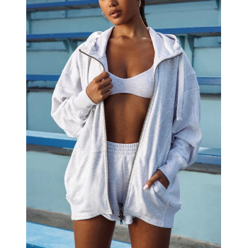 Custom oversized cotton zipper hoodies cozy hooded sweatshirts with pockets