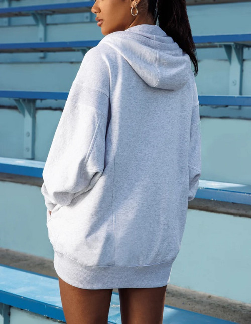 Custom oversized cotton zipper hoodies cozy hooded sweatshirts with pockets