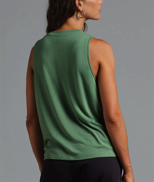 Custom women's basic yoga tank relaxed fit breathable sleeveless top