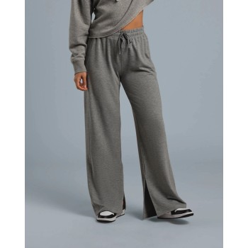 Custom wide leg sweatpants for women cotton adjustable waist running pants