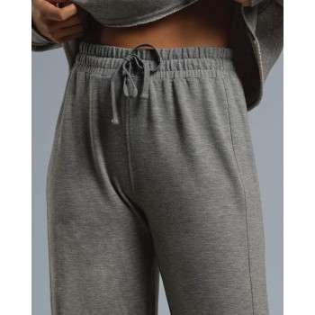 Custom wide leg sweatpants for women cotton adjustable waist running pants