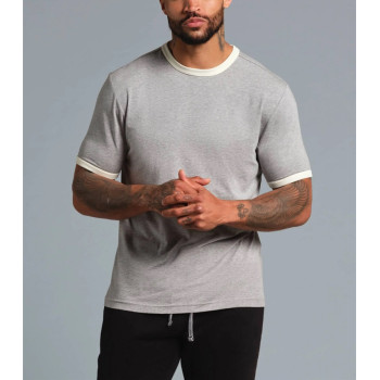 Colorblock crew neck short sleeve t shirts breathable active shirts