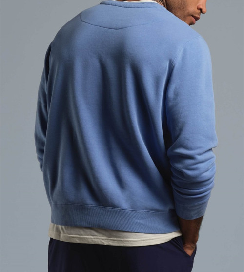 Custom cree neck hoodie for men cotton fleece athleisure sweatshirts
