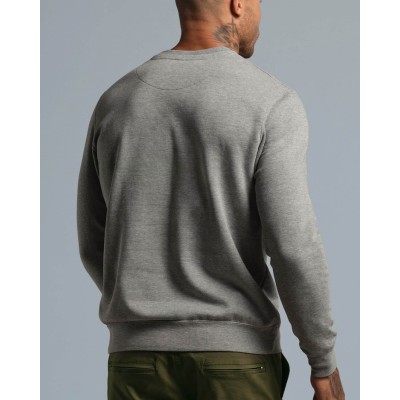 Custom cree neck hoodie for men cotton fleece athleisure sweatshirts