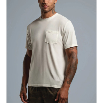 Custom breathable cotton t shirts for men with pockets crew neck basic t shirts