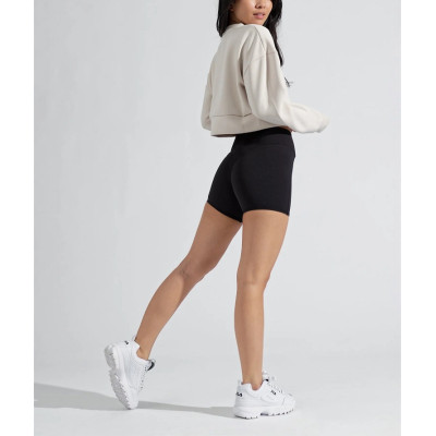 Women's basic cotton crew pullover cropped sweatshirts