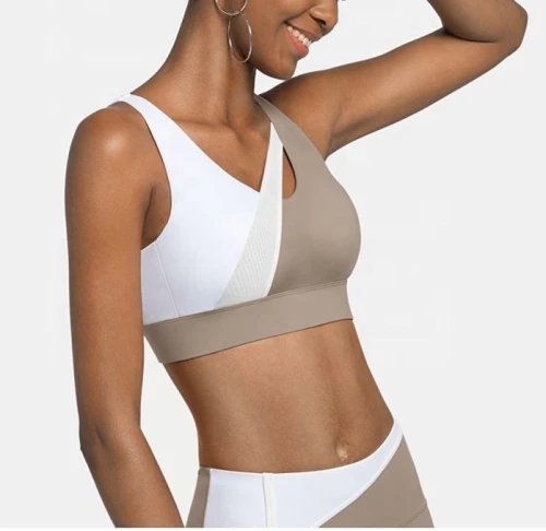 Sports Bras for Women, Comfortable Yoga Bra with Removable Pads, contrast color yoga bra