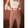 Tummy control compressive moisture-wicking yoga leggings women's high waist fitness tights with side pockets