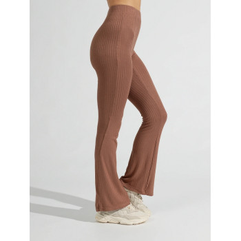 Custom ribbed booty pants for women athleisure flared bottom