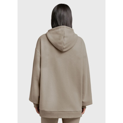 Cotton blend full zipper hoodies relaxed fit women's hooded sweatshirts