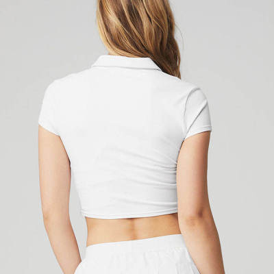 Short Sleeve Women Crop Tops Fitness Yoga Top Gym Workout Wear Cropped Tank Tops