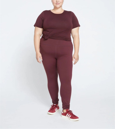 Plus size crew neck t shirts breathable cotton base layers for women