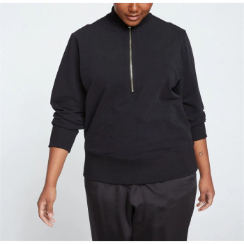1/4 zipper sweatshirts plus size women's pullovers