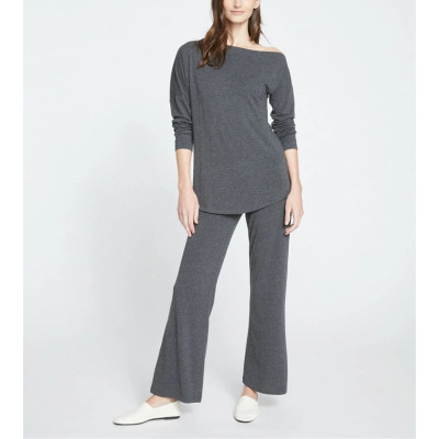 Custom modal loungewear sets 2 pcs sweatshirts lightweight breathable Lounge top and flared pants