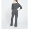 Custom modal loungewear sets 2 pcs sweatshirts lightweight breathable Lounge top and flared pants