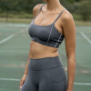 Womens Butterluxe Adjustable Spaghetti Strap Sports Bra - Scoop Neck Wireless Padded Bra Yoga Workout Sports bra