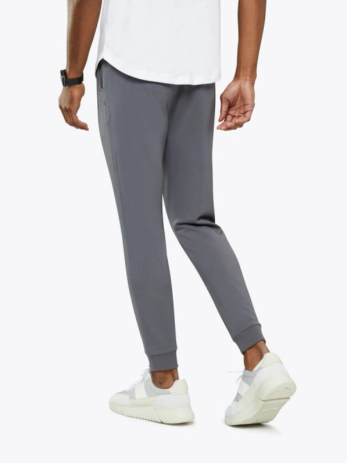 Custom cotton slim fit sweatpants for men with side pockets