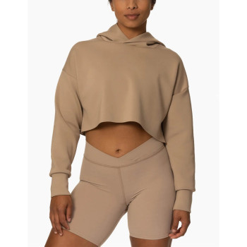 Custom cropped hoodies cozy loose fit hooded sweatshirts