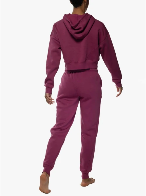 Custom 2 pieces sportswear sets hooded sweatshirts with kangaroo pockets and joggers sets