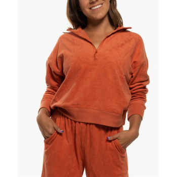 Custom cotton terry cloth 1/4 zip pullover sweatshirts