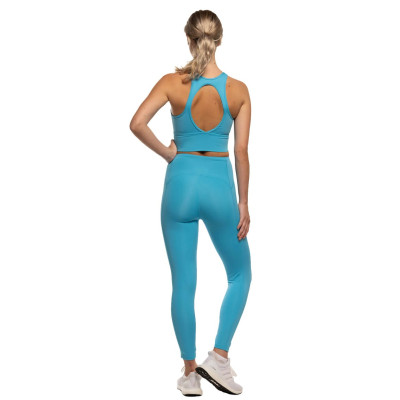 Moisure-wicking 2 pieces yoga sets high impact open back with 7/8 leggings outfits