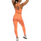 Moisure-wicking 2 pieces yoga sets high impact open back with 7/8 leggings outfits