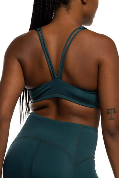 New classic essential medium impact sports bra back cross yoga bralette