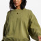 Cotton fleece crew neck sweatshirts loose fit puff shoulder hoodies