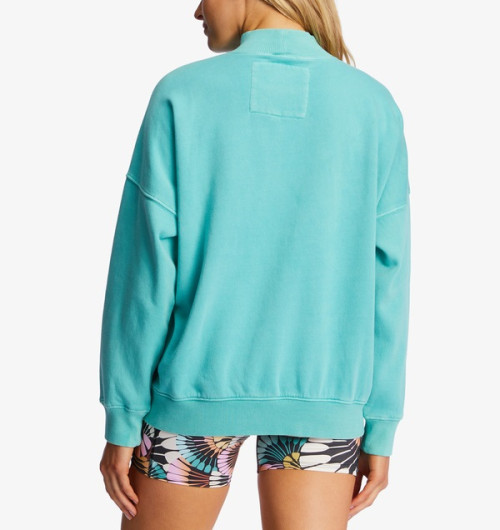 High neck loose fit sweatshirts with side pockets cozy athleisure style pullover
