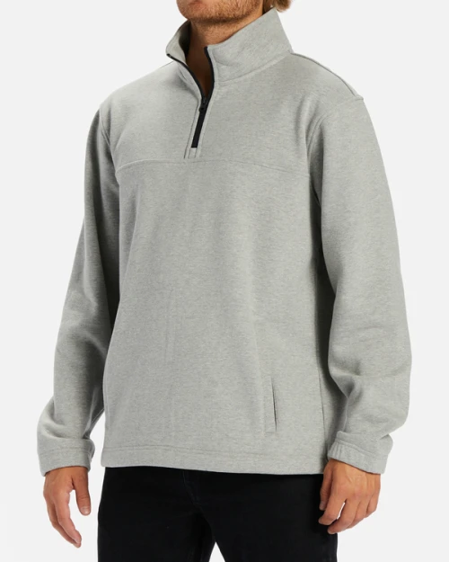 Custom men's mock neck half zipper sweatshirts