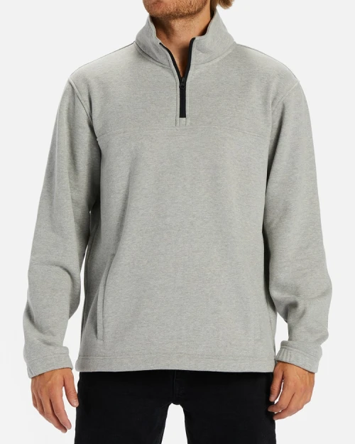 Custom men's mock neck half zipper sweatshirts