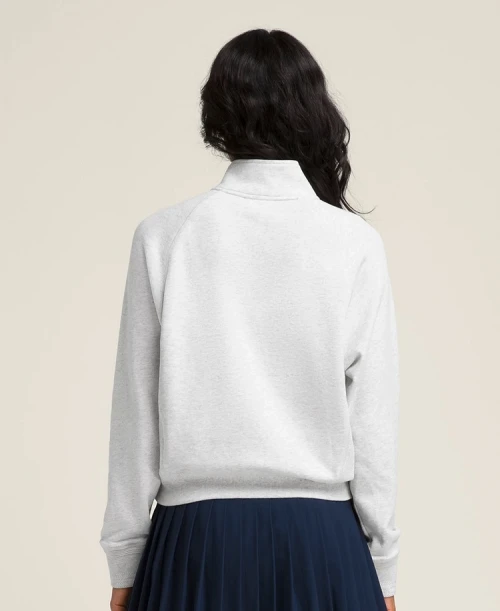Custom half zipper regular length sweatshirts cotton pullovers