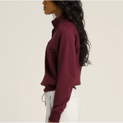 Custom half zipper regular length sweatshirts cotton pullovers