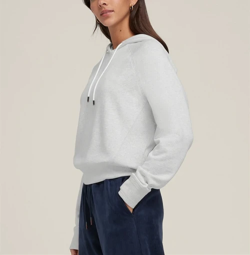 Custom midweight cotton hoodies for women athletic hooded sweatshirts