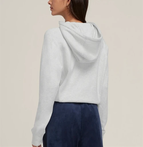 Custom midweight cotton hoodies for women athletic hooded sweatshirts