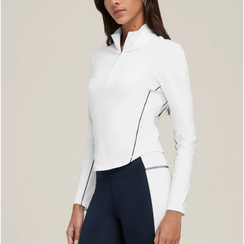 custom 4-way stretchy moisture-wicking half zipper yoga jackets