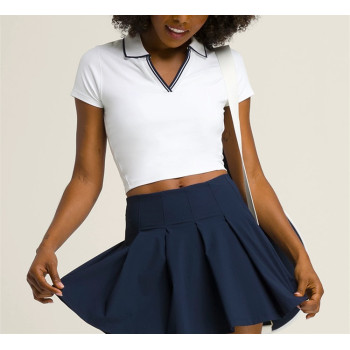 Custom moisture-wicking polo shirts for ladies cropped slim fit shorts sleeve t shirts