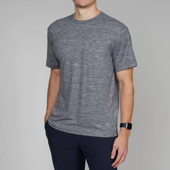 High quality crew neck sports tee polyester spandex basic short sleeves for men