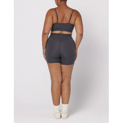 High waisted no front seam yoga shorts buttery soft curvy biker shorts