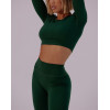 Moisture-wicking stretchy long sleeve crop tops lightweight breathable ultra soft gym shirts for women