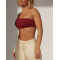 Custom one shoulder asymmetric bra for ladies with removable padding