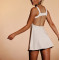 Custom high neck cotton spandex tennis dress sporty active dresses