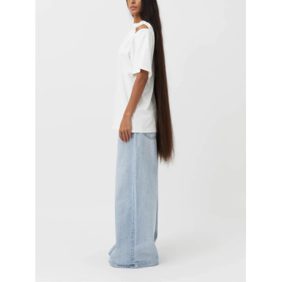 Custom 100%cotton tees for ladies high quality breathable solid color knot design t shirts