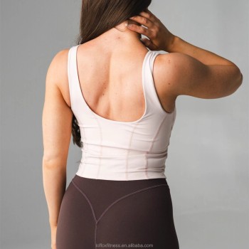 Nylon spandex Workout Tank Tops for Women Racerback Athletic Yoga Top with Built in Bra