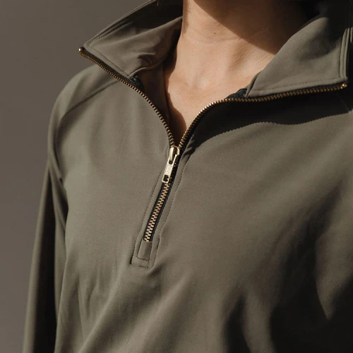 Custom lightweight 1/4 zip pullover sweatshirts breathable running hoodies for ladies