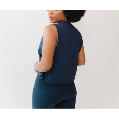 Custom crew neck relaxed fit cropped tanks for women moisture-wicking gym tops